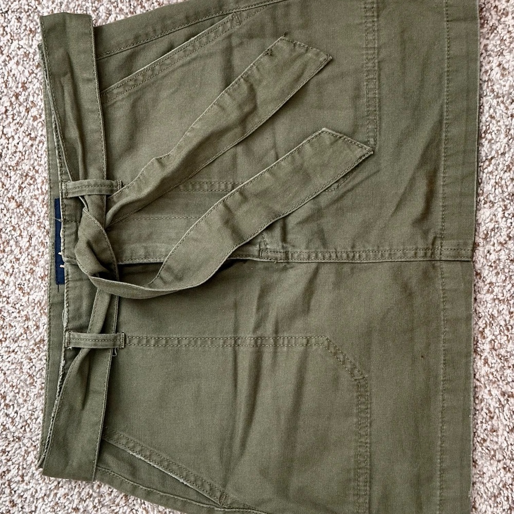 Khaki Cargo Skirt